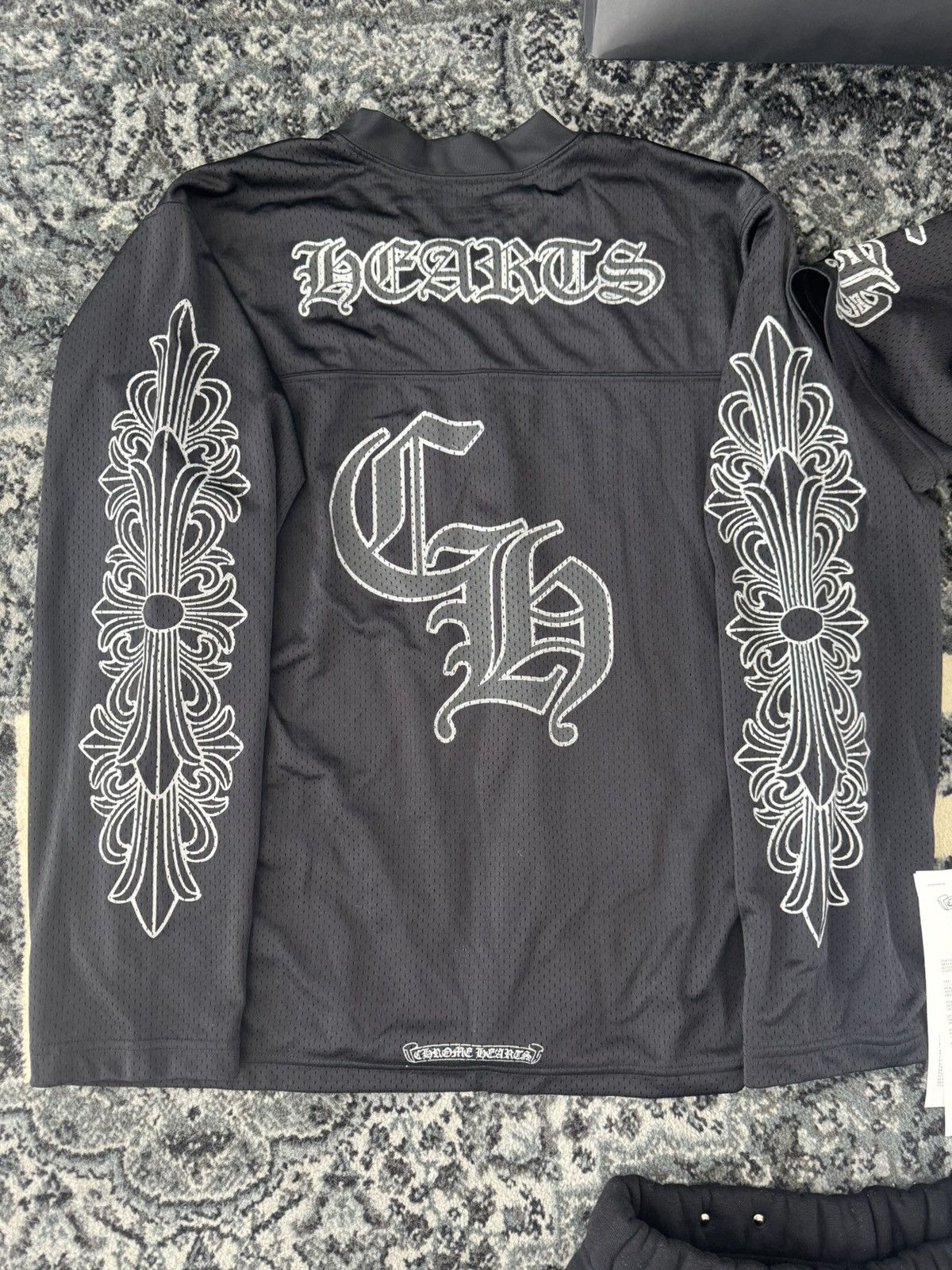 chrome hearts mesh warm up jersey XXLChrome hearts mesh long