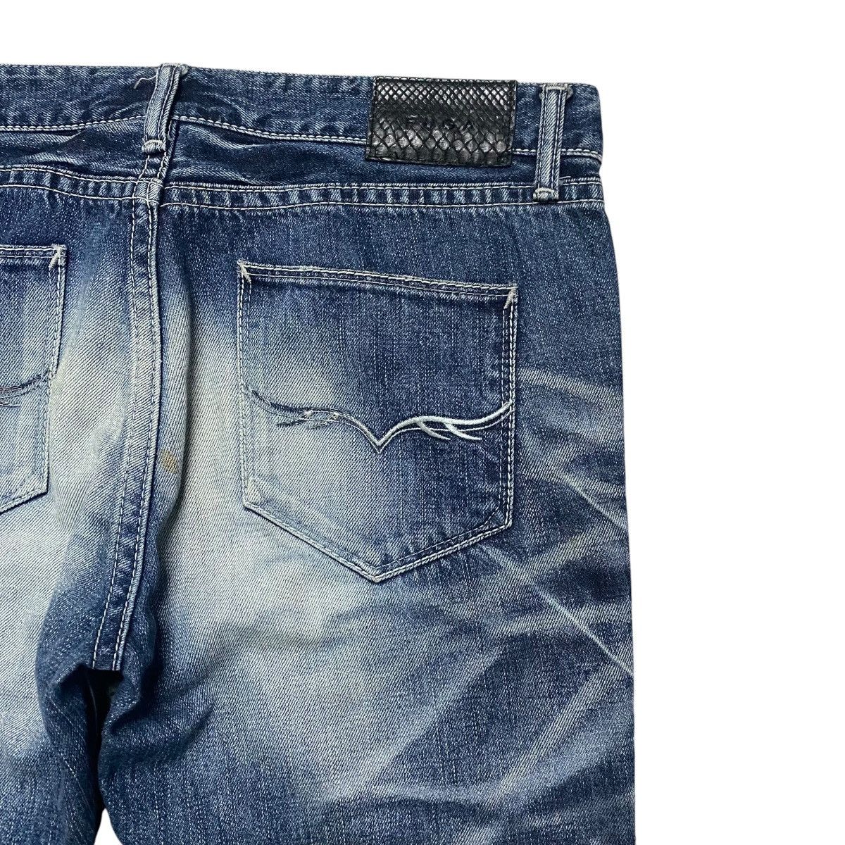 GOSTAR DE FUGA Gostar De Fuga Whiskers Denim Distressed Jeans Size US 33 - 14 Thumbnail