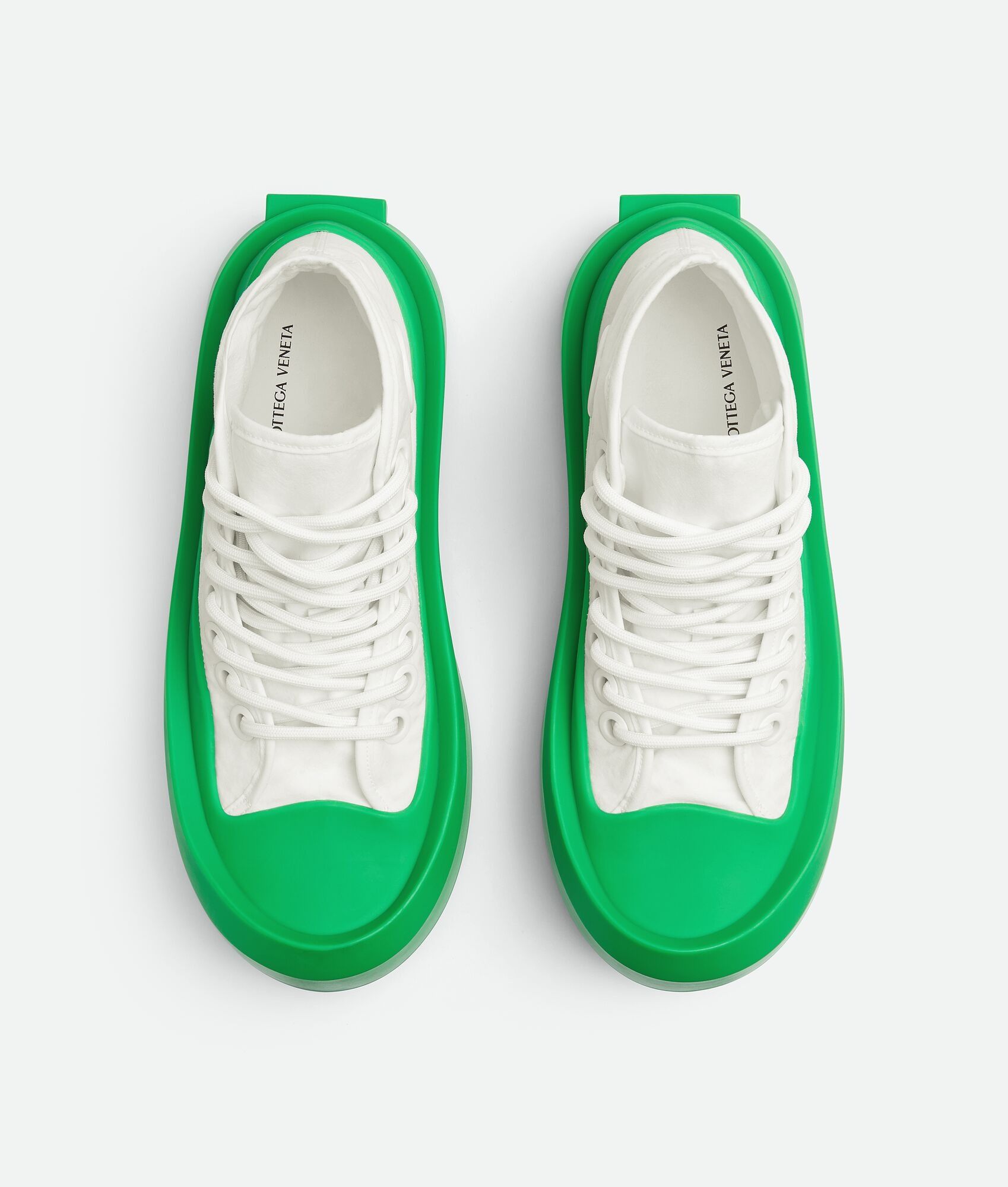 Bottega Veneta o1bcso1str0925 Jumbo Sneakers in Optic White/Parakeet Size US 13 / EU 46 - 4 Thumbnail