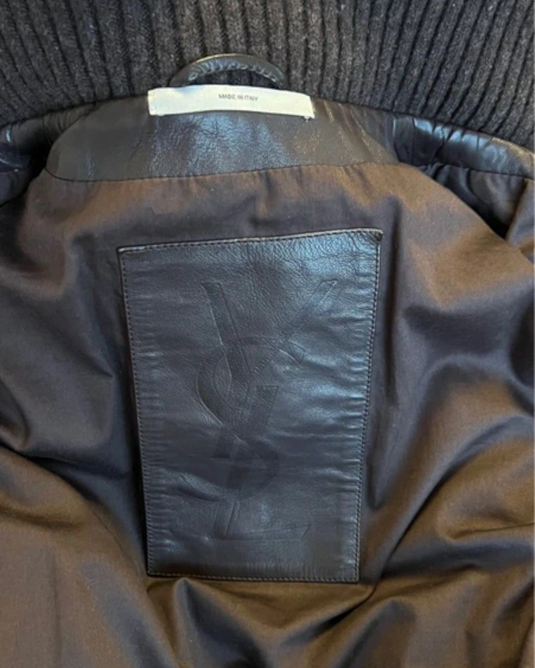 Yves Saint Laurent GOOSE DOWN PADDED LEATHER JACKET Size US L / EU 52-54 / 3 - 4 Thumbnail