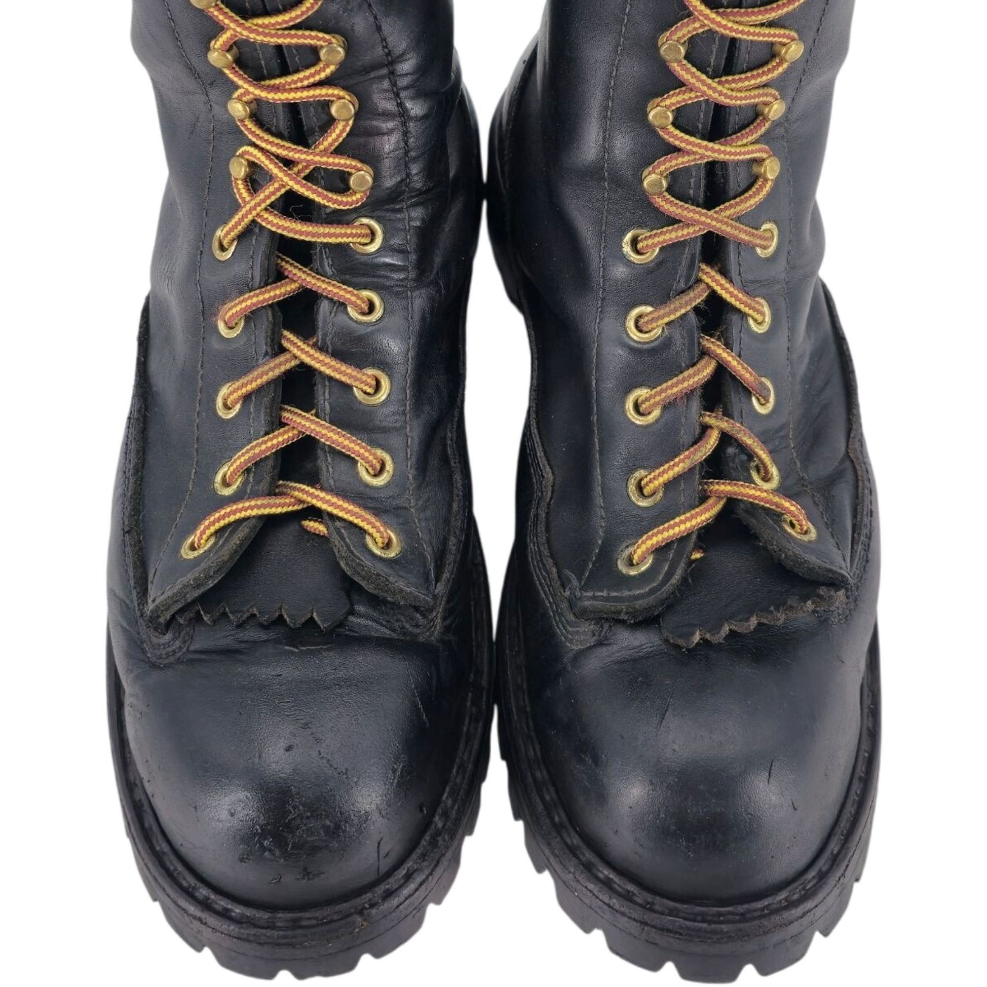 White's Hathorn Boots Men 10.5 Black Leather Work Boots USA