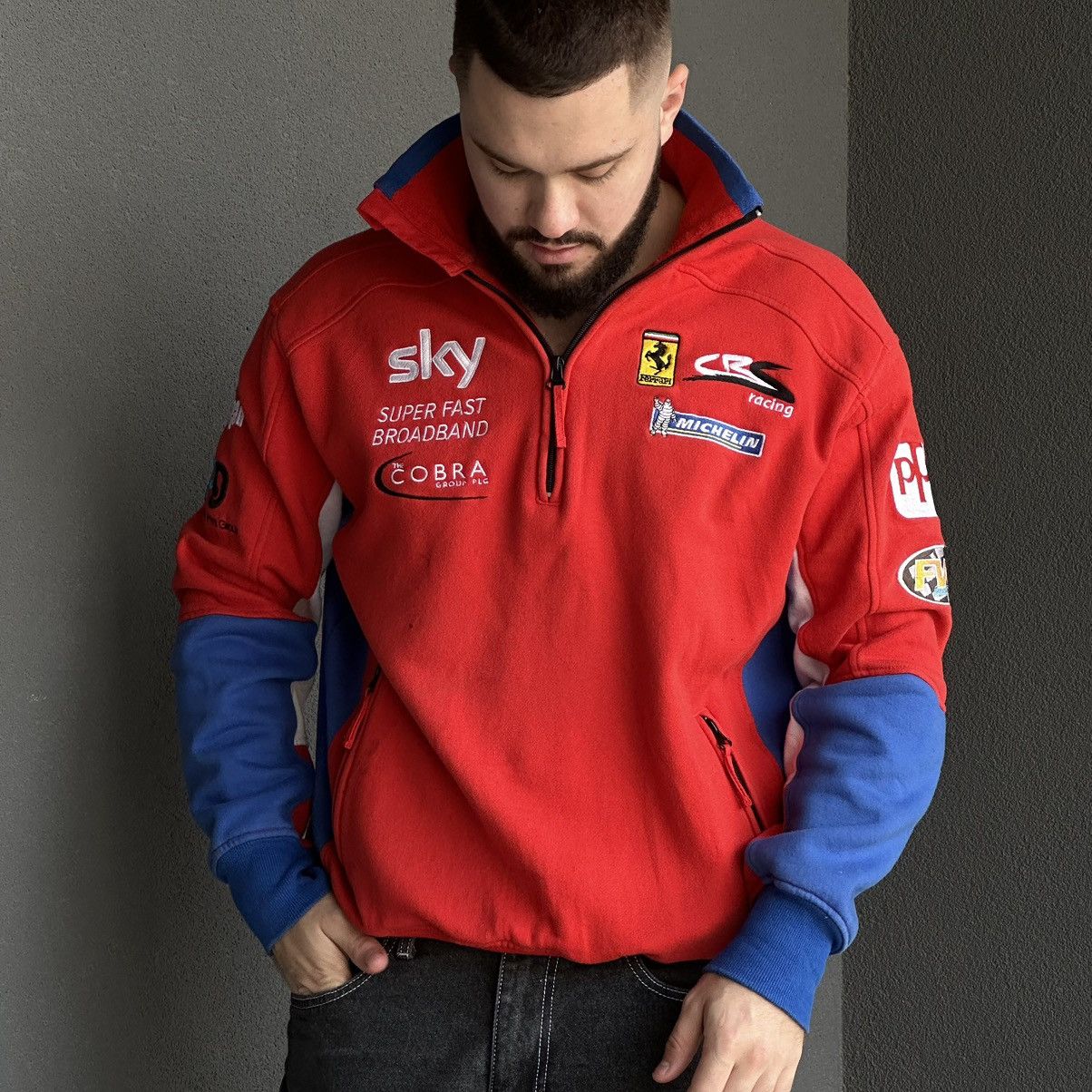 Vintage Vintage Zip 1/4 Zip Sweater Racing Sky Moto FW1 PPG Michelin Size US XL / EU 56 / 4 - 2 Thumbnail