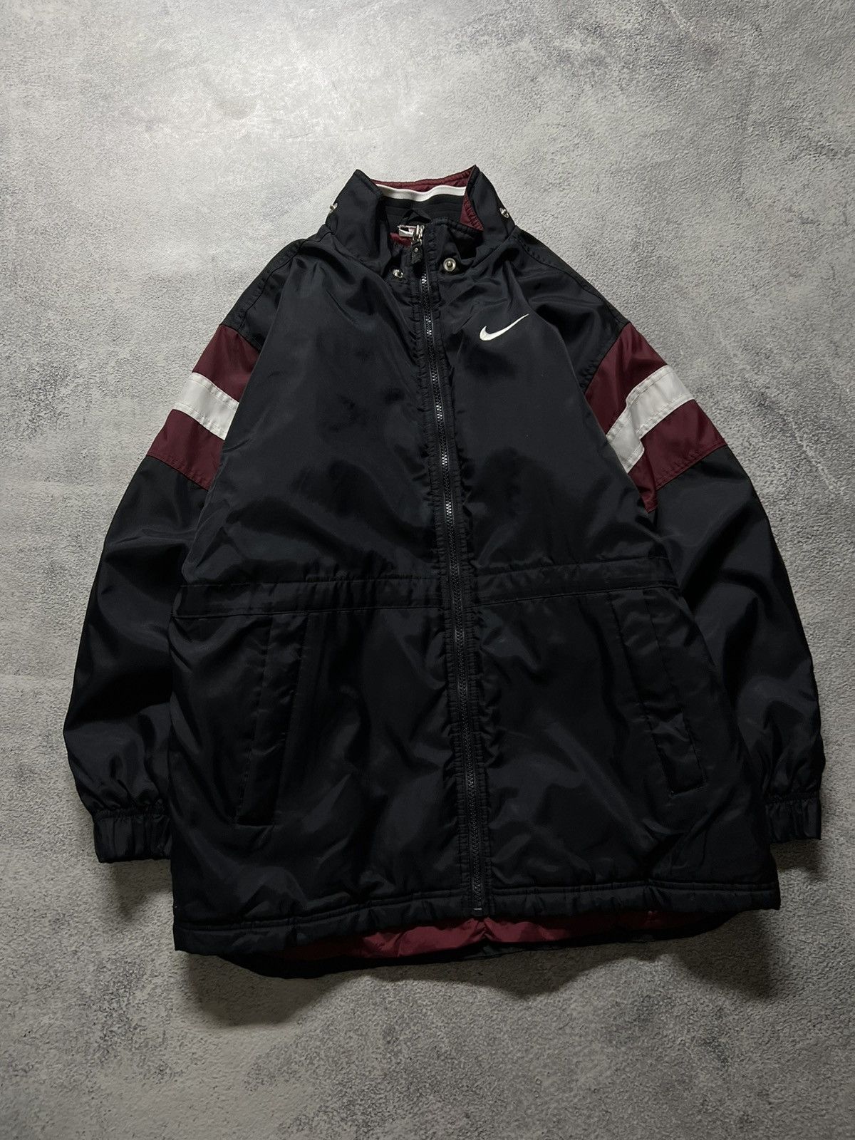 Nike × Vintage Vintage Y2k Nike 🖤 Nylon Spellout Big Logo Jacket 90’s Size US XS / EU 42 / 0 - 6 Thumbnail