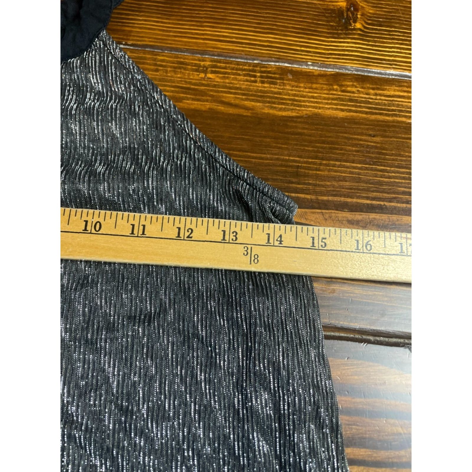 Vintage Maurices Shirt Women's Medium Black Silver Metallic Sleeveless T-Shirt Regular Size M / US 6-8 / IT 42-44 - 4 Thumbnail