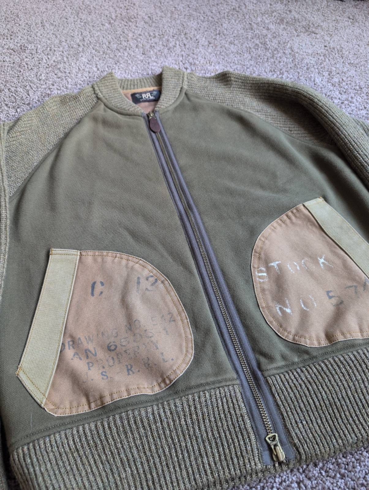 RRL Ralph Lauren RRL Ralph Lauren Stenciled Flight Jacket Size US M / EU 48-50 / 2 - 2 Thumbnail