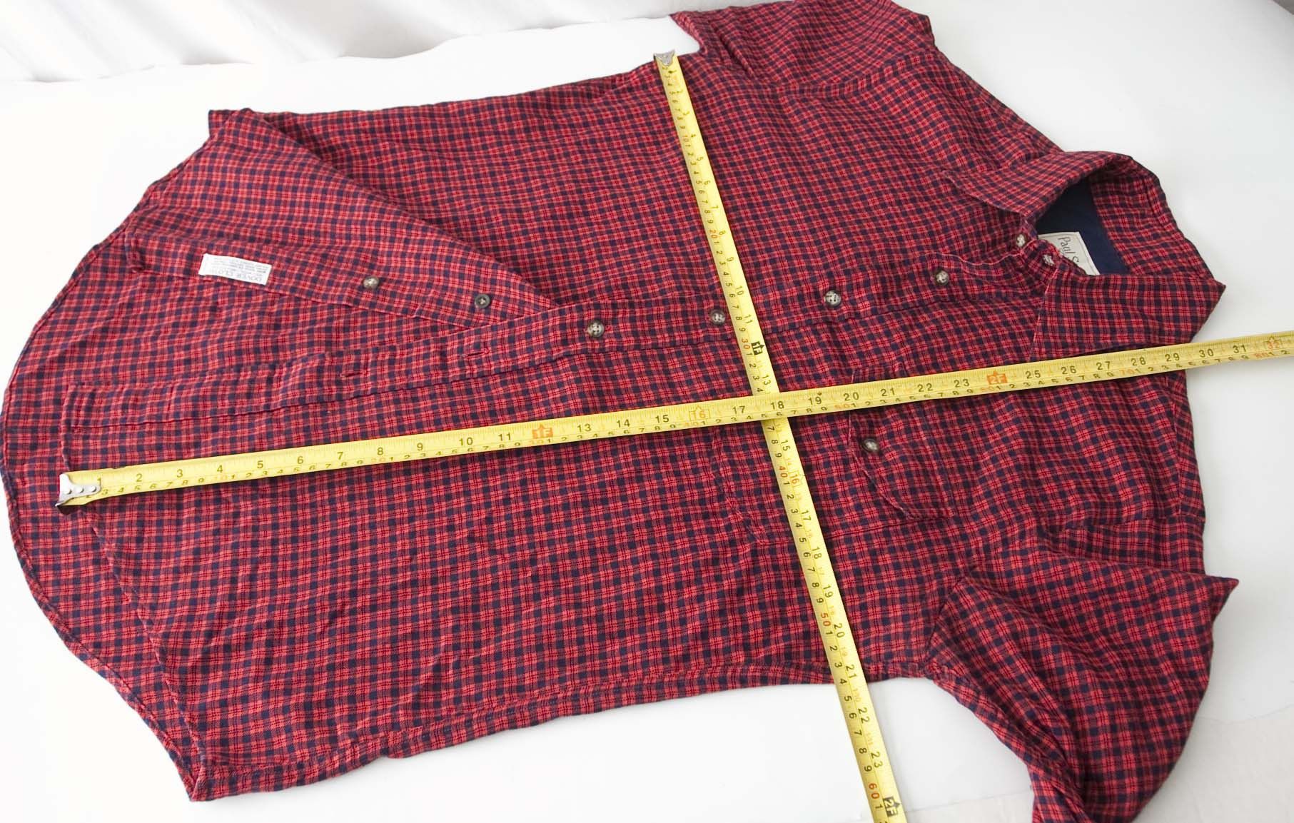 Paul Stuart Paul Stuart Shirt Dover Wool / Cotton Size M Red Plaid Size US M / EU 48-50 / 2 - 4 Thumbnail