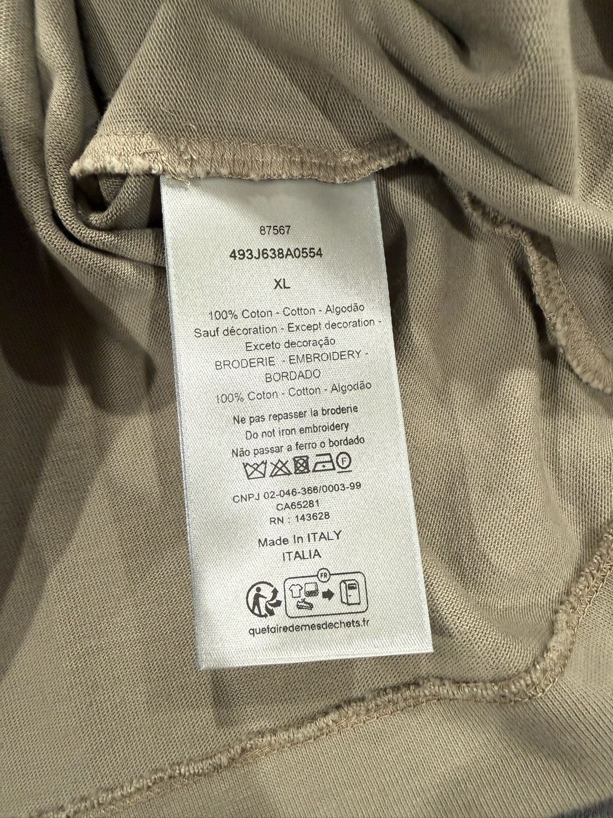 Dior Dior Stone Island Logo T Shirt Size US XL / EU 56 / 4 - 5 Thumbnail