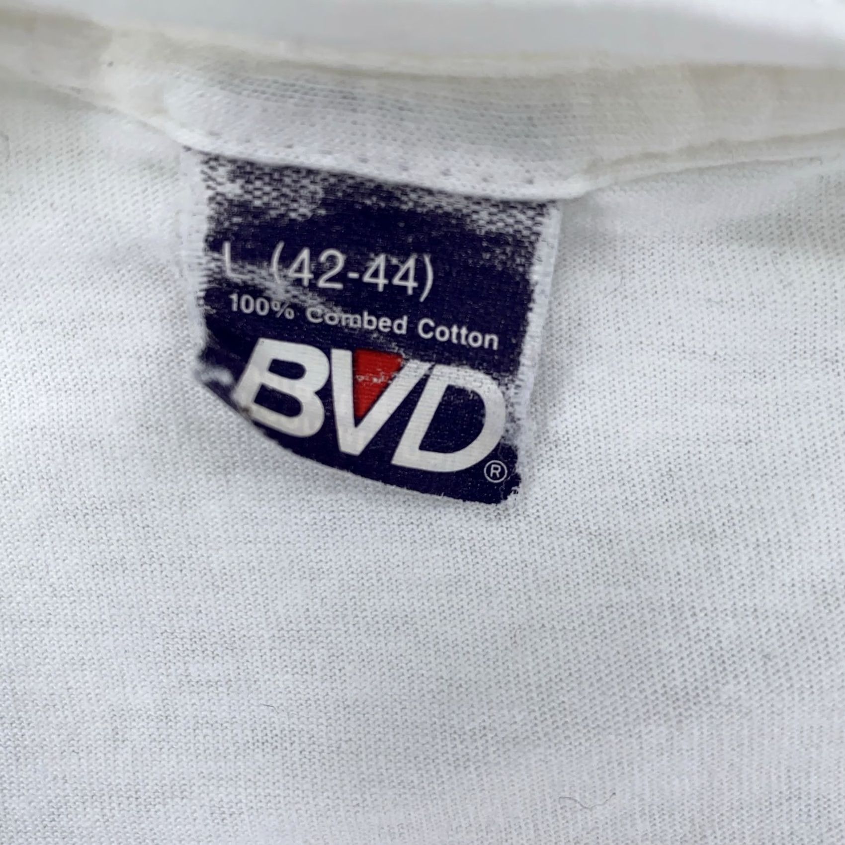Vintage VINTAGE B.V.D Undershirt T-Shirt Mens S White V-Neck 90s Classic Retro Cotton Jersey Size US S / EU 44-46 / 1 - 4 Thumbnail