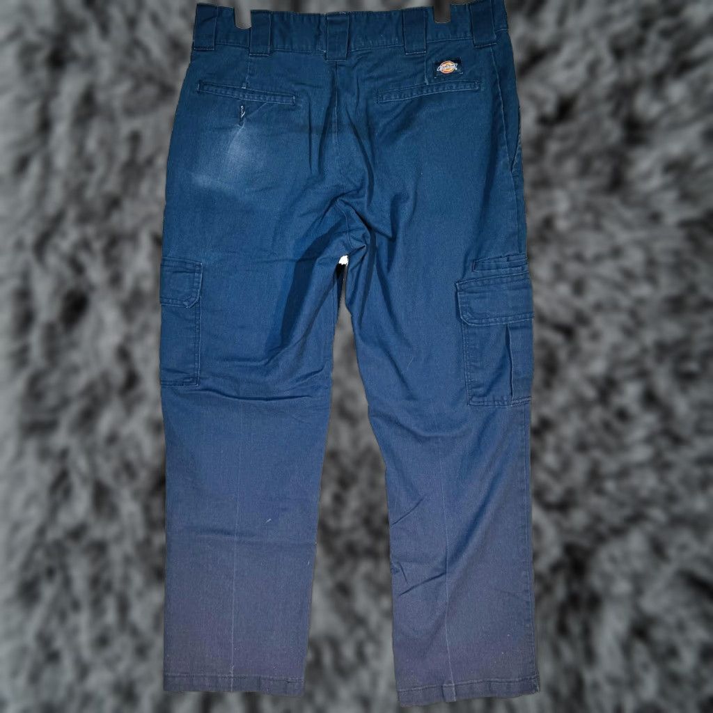 Dickies Dickies Pants Mens 34x30 Blue Cargo Regular Straight Workwear Polyester Cotton Size US 34 / EU 50 - 1 Thumbnail