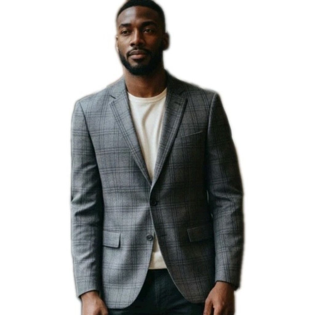 John Varvatos John Varvatos Star USA 2-Button Plaid Double-vented 38R Men Size 38R - 1 Thumbnail