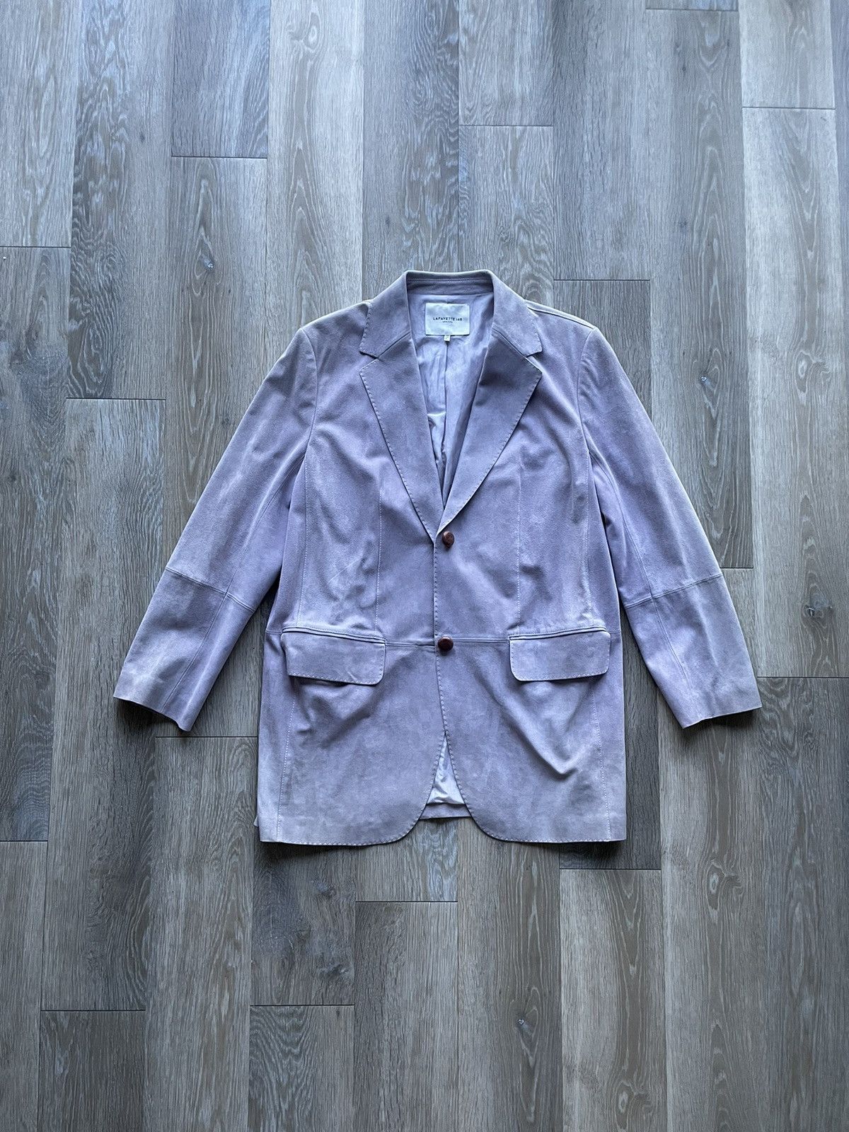 Image of Lafayette 148 New York Lavender Suede Jacket/blazer, Women's (Size XL)