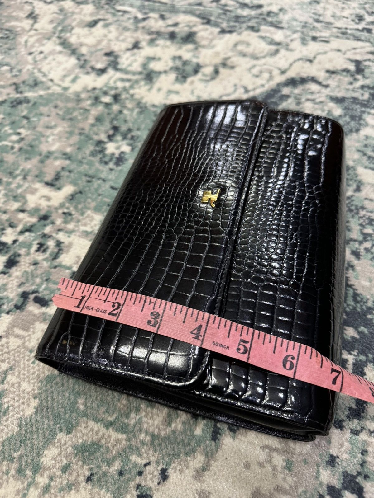 Courreges × Vintage COURREGES PARIS PATTERN LEATHER CLUTCH Size ONE SIZE - 4 Thumbnail