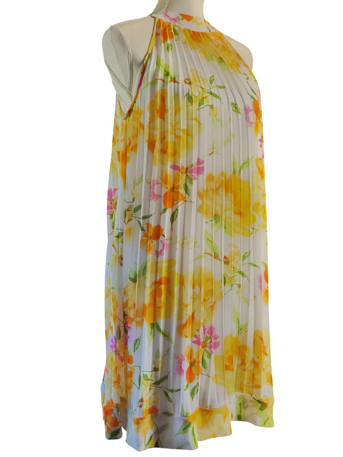 Other Emma & Michele Women's Floral Pleated Midi Dress/Halter Neck Size M / US 6-8 / IT 42-44 - 4 Thumbnail
