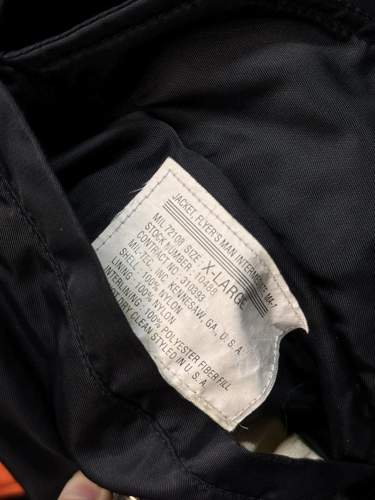 If Six Was Nine Vintage Okamoto Security Industries MA-1 Bomber Jacket Faded Size US L / EU 52-54 / 3 - 12 Thumbnail