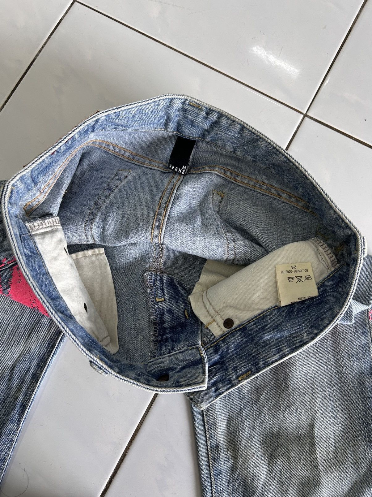Japanese Brand × MOUSSY Vintage y2k Japanese Moussy Painted Flare Jeans Size US 31 - 10 Thumbnail