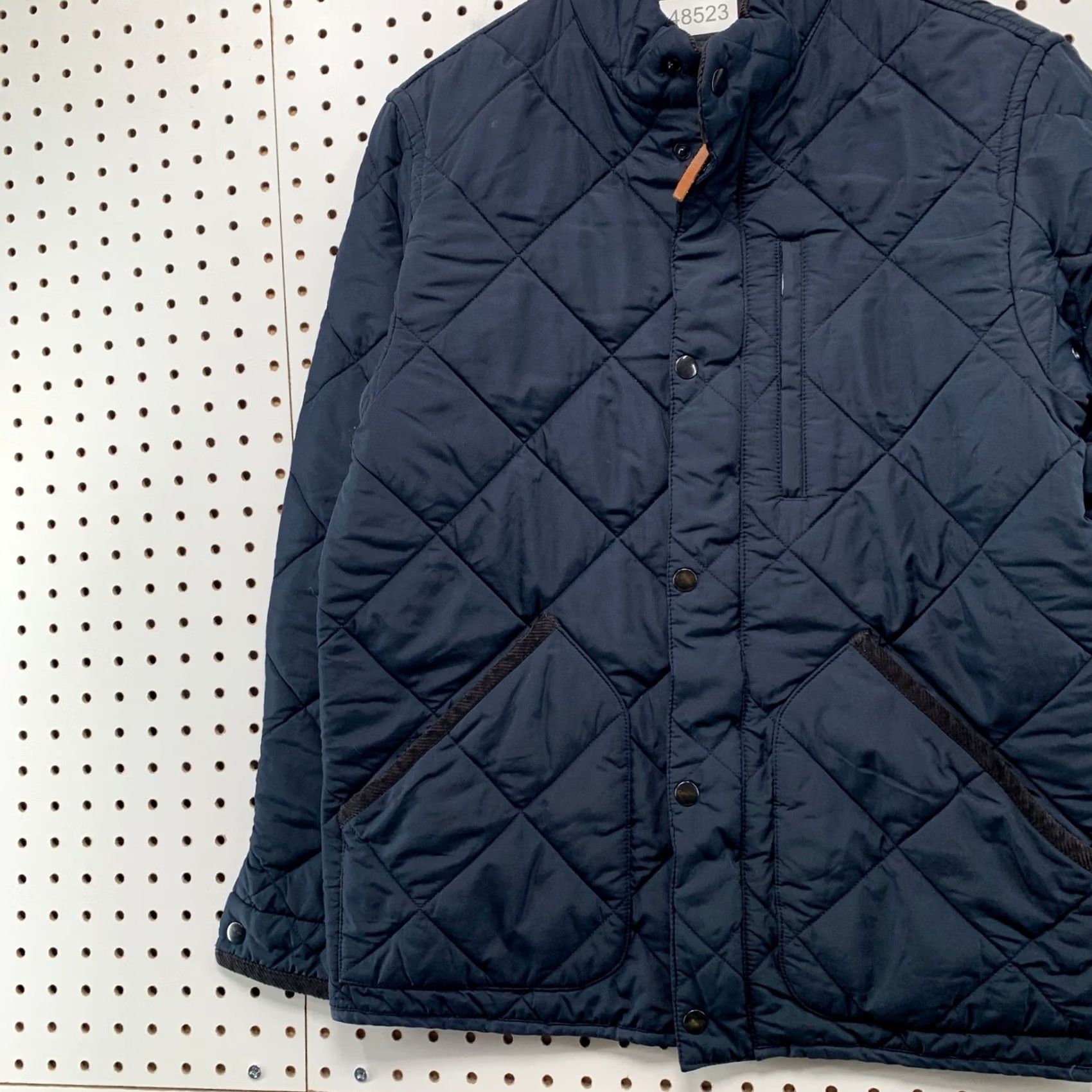 J.Crew J.Crew Quilted Jacket Mens Small Navy Blue Diamond Quilt Corduroy Trim Suffolk Size US S / EU 44-46 / 1 - 6 Thumbnail