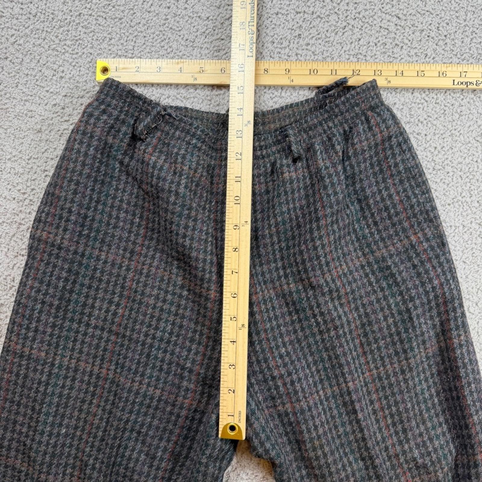 Other Vintage 70's Barclay Square 100% Wool Houndstooth Trousers Size 34R - 3 Thumbnail