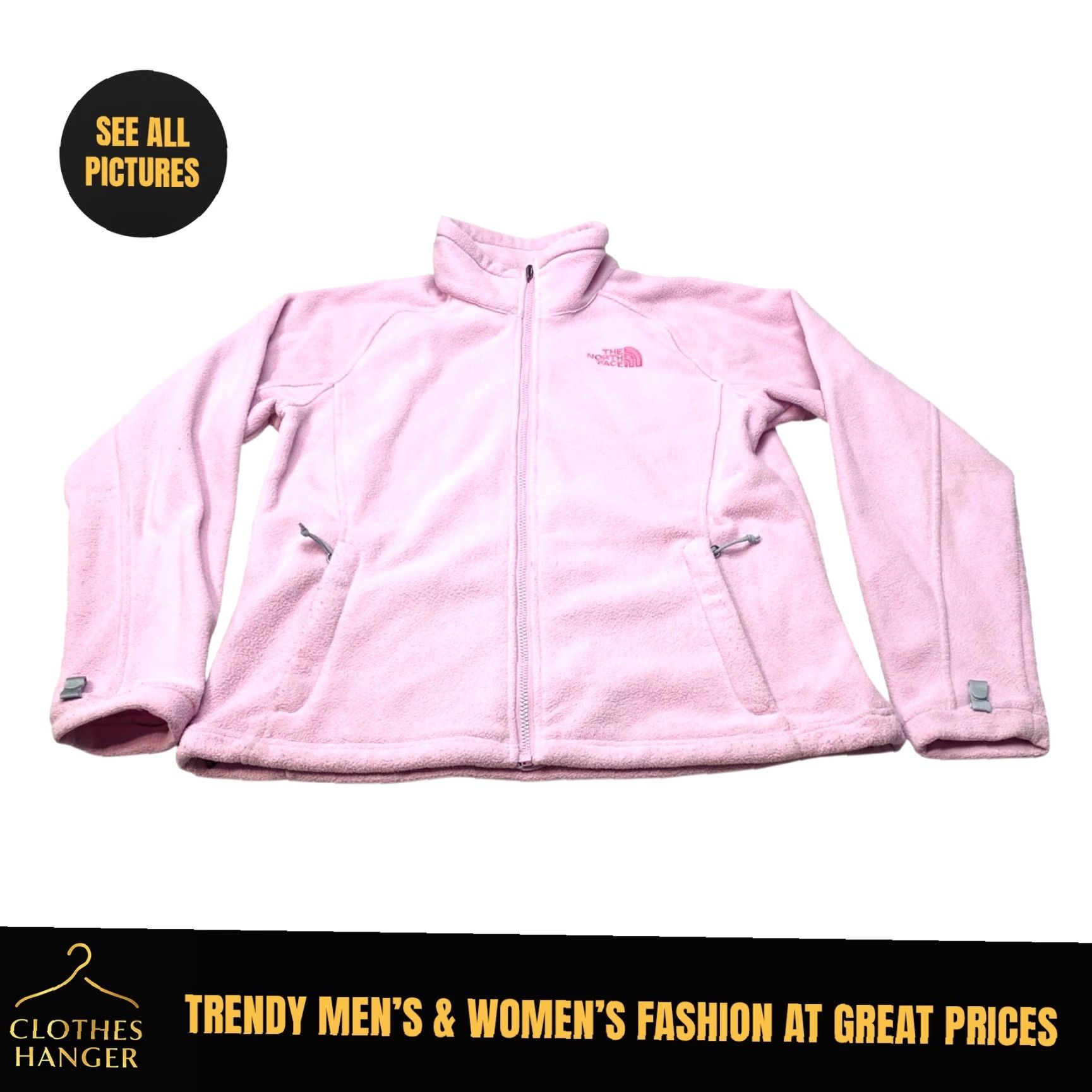 The North Face VINTAGE The North Face Women’s Pink Fleece Jacket Full Zip Medium Cancer Awareness 7392 Size M / US 6-8 / IT 42-44 - 2 Thumbnail