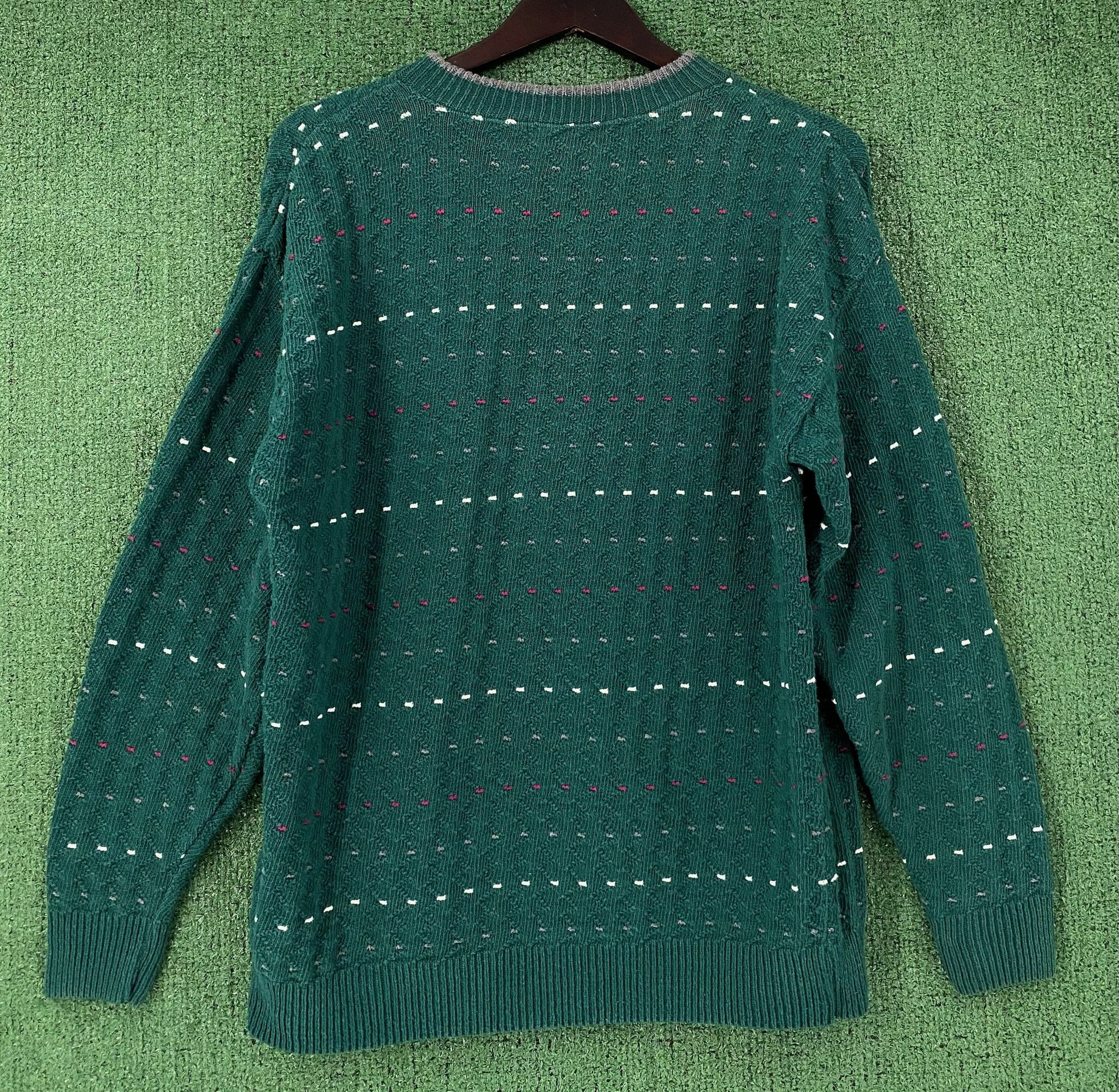 Other 90’s J G Hook Forest Green Patterned Cotton Sweater Larg Size US L / EU 52-54 / 3 - 5 Thumbnail