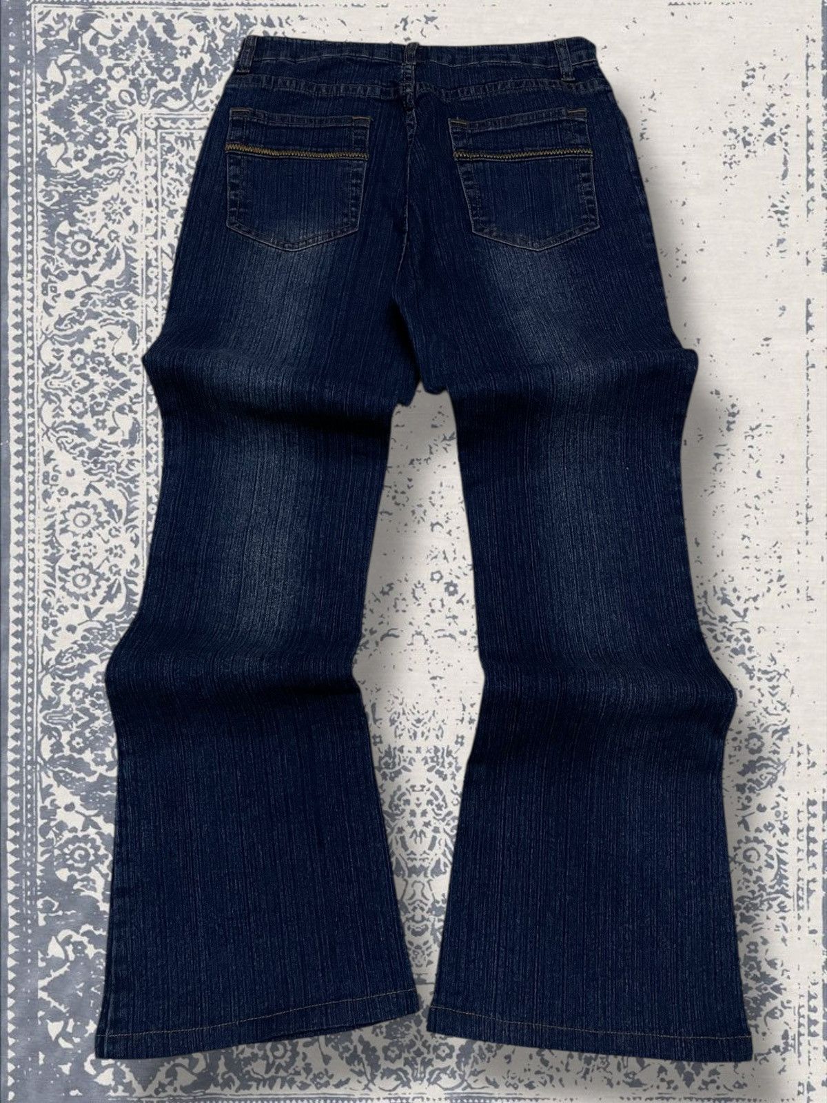 Designer × Japanese Brand × Vintage Vintage 1990s Japan Designer Haphazard Flared Studded Denim Size US 26 / EU 42 - 8 Thumbnail