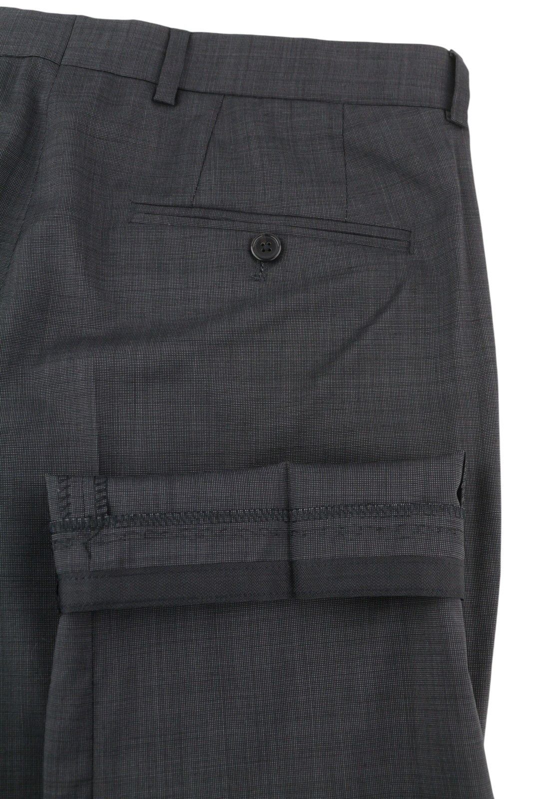 Tommy Hilfiger RHAMES 94 Long Grey Wool Patterned Tapered Leg Pants 85316 Size US 32 / EU 48 - 5 Thumbnail