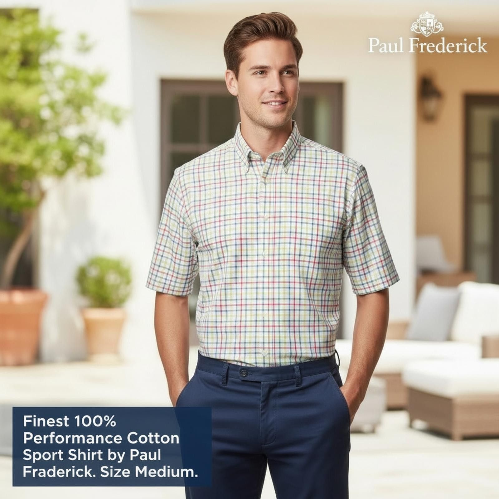 Paul Frederick Paul Frederick 100% Cotton Performance Sport Shirt - Medium Size US M / EU 48-50 / 2 - 1 Thumbnail