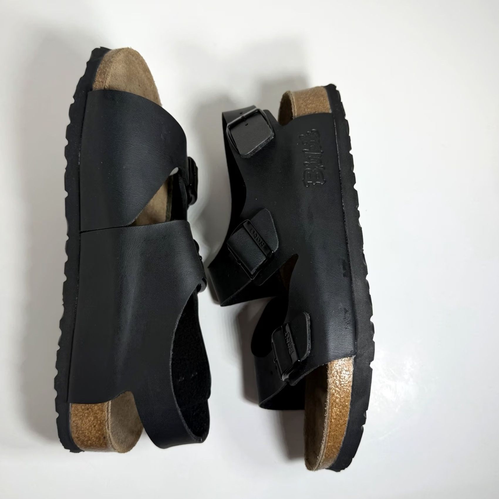 Birkenstock Birkenstock Birki Milano Sandals Black Size 6 Women Slingback Buckle Leather Flat Comfort Logo Adjustable Strap US 6 EU 37 Size US 5 / IT 35 - 7 Thumbnail