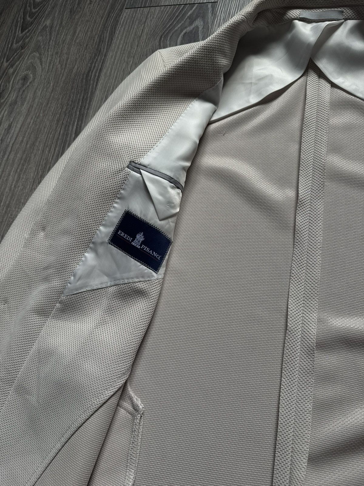 Eredipisano Eredi Pisano Roma Cotton Light Blazer in Beige 50R Size 50R - 6 Thumbnail