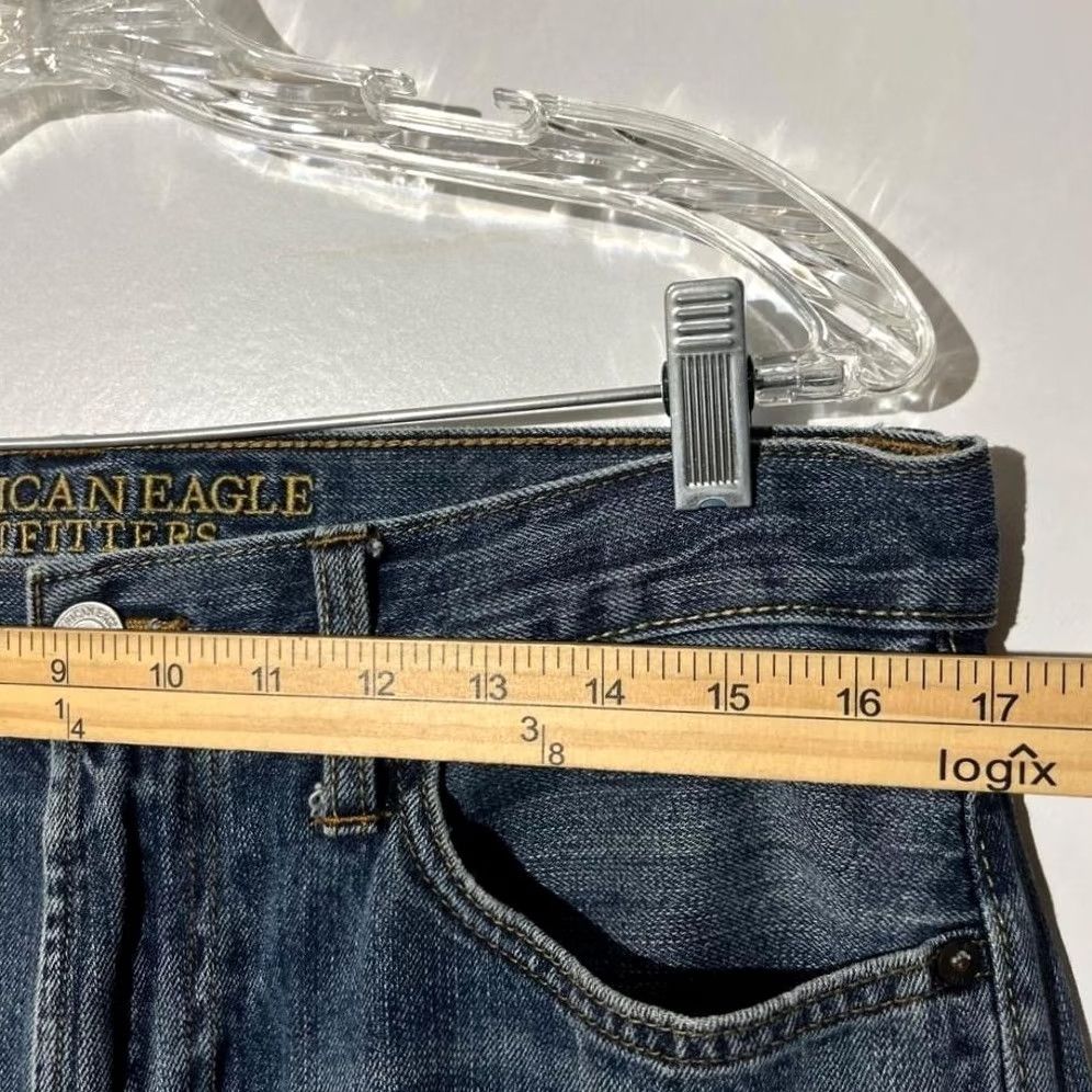 American Eagle Outfitters American Eagle Outfitters Original Boot Jeans 34x30 Mens Blue Denim 5-Pocket Carry Logo Belt Loop Topstitching Size US 29 - 6 Thumbnail
