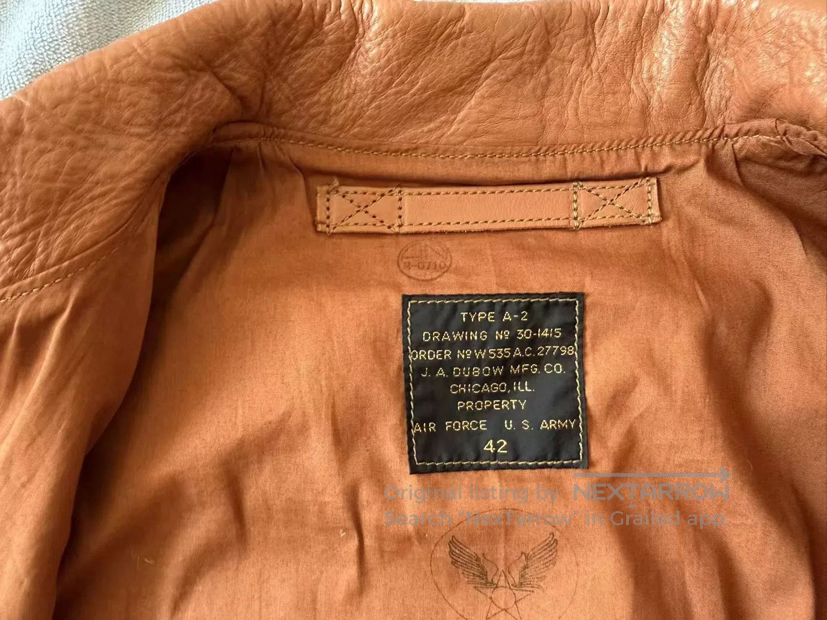 Rainbow Country A2 Leather Jacket Size 42. Size US XS / EU 42 / 0 - 8 Thumbnail