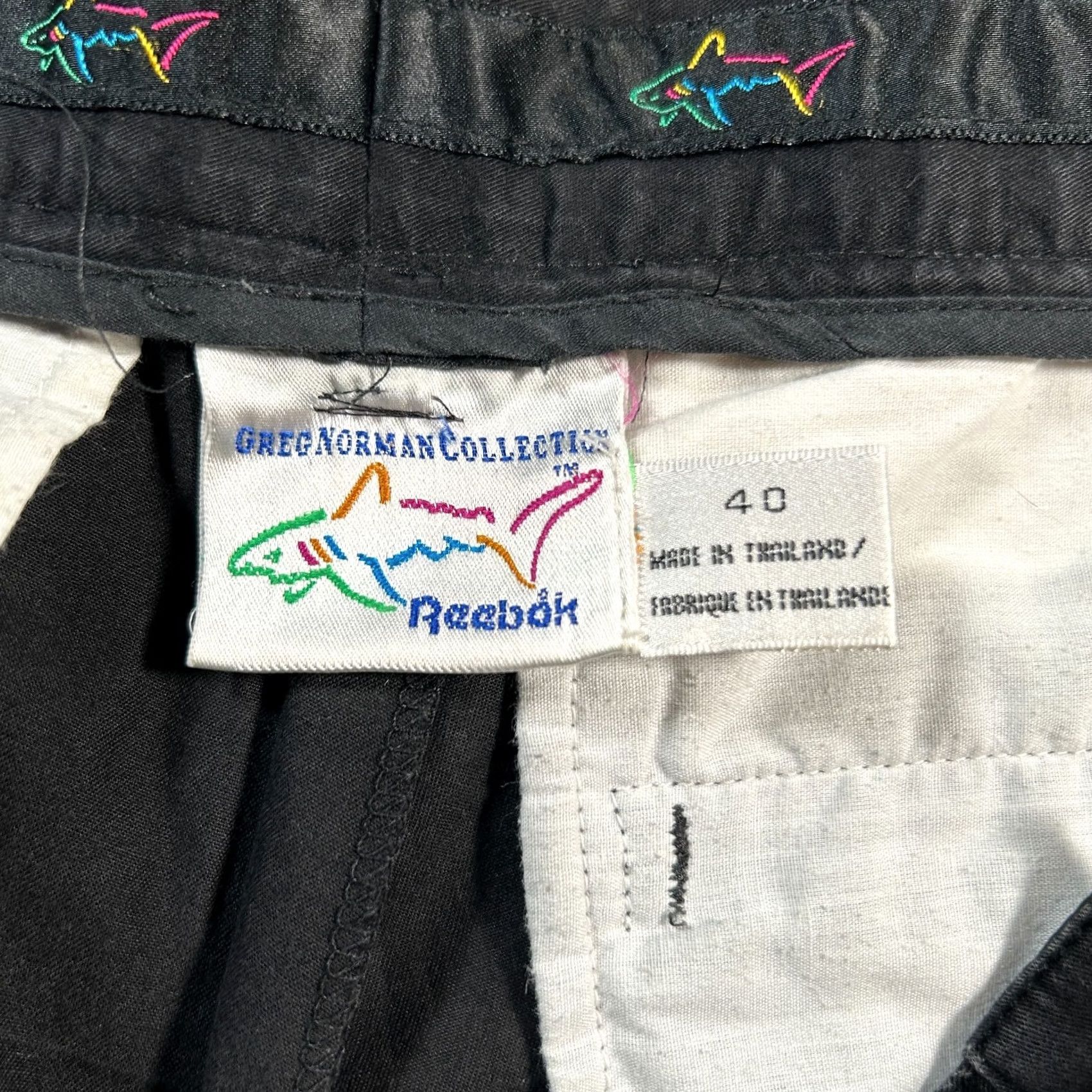 Reebok Vintage Reebok Greg Norman Chino Pants Mens 40 Black Pleated Wide-Leg Slim? (37x32) - Cotton Pants, Regular Fit, Classic Outdoor Mens Size US 40 / EU 56 - 3 Thumbnail