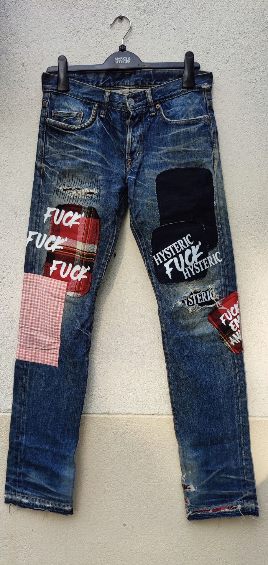 Hysteric Glamour 🔥hysteric glamour punk patcwork Size US 31 - 9 Thumbnail