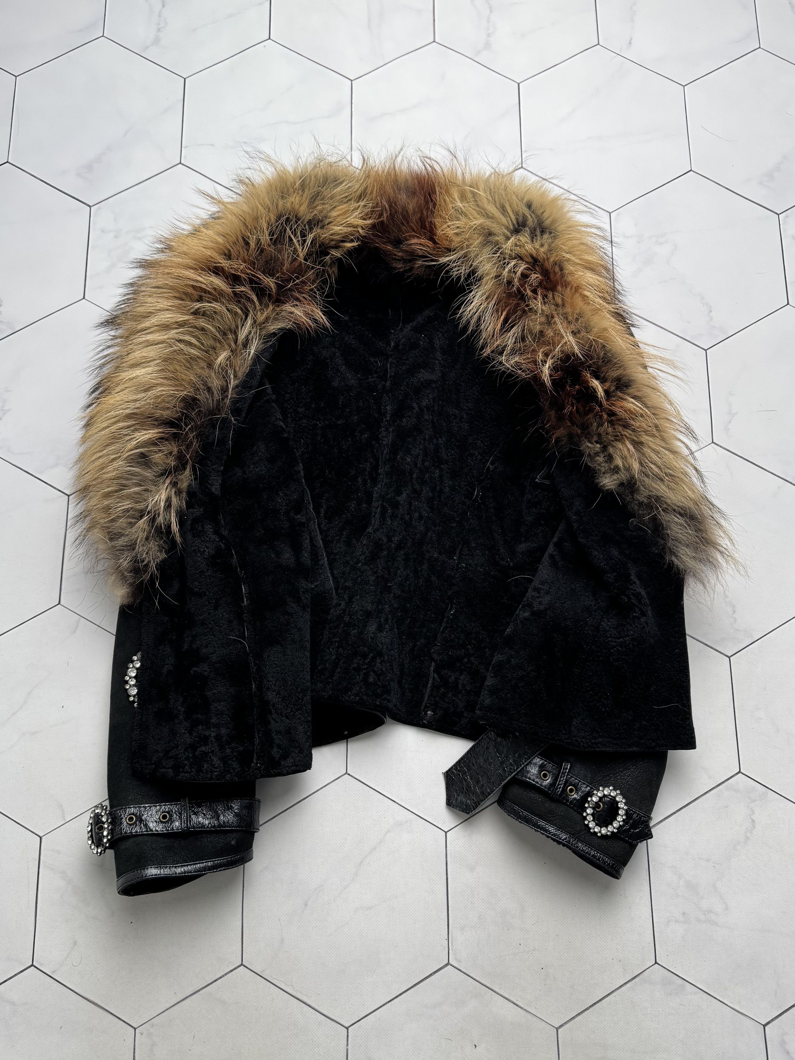Vintage Vintage Cropped Real Sheepskin Jacket (B550)E2D15 Size L / US 10 / IT 46 - 12 Thumbnail