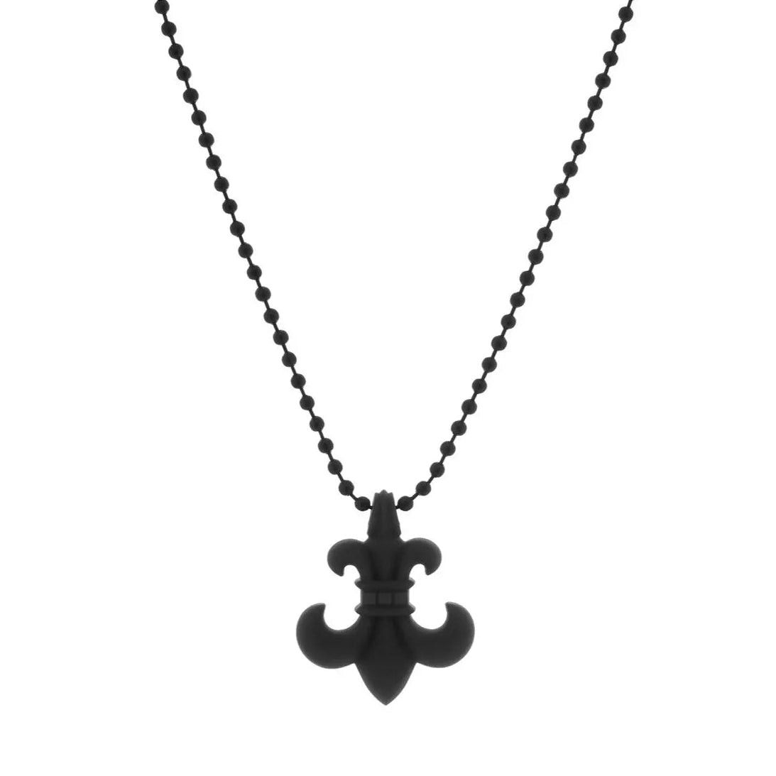 Chrome Hearts Chrome hearts RUBY Bs Fleur pendant + Ball chain