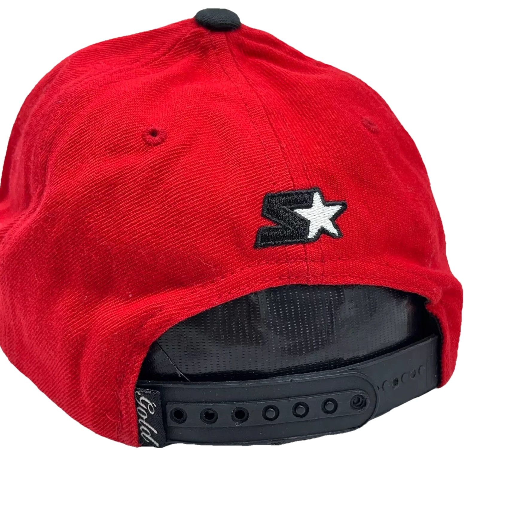 Starter VINTAGE Starter Hat Cap Snap Back Red Black Wool Kayo Notorious 90s Y2K Adult Size ONE SIZE - 2 Thumbnail