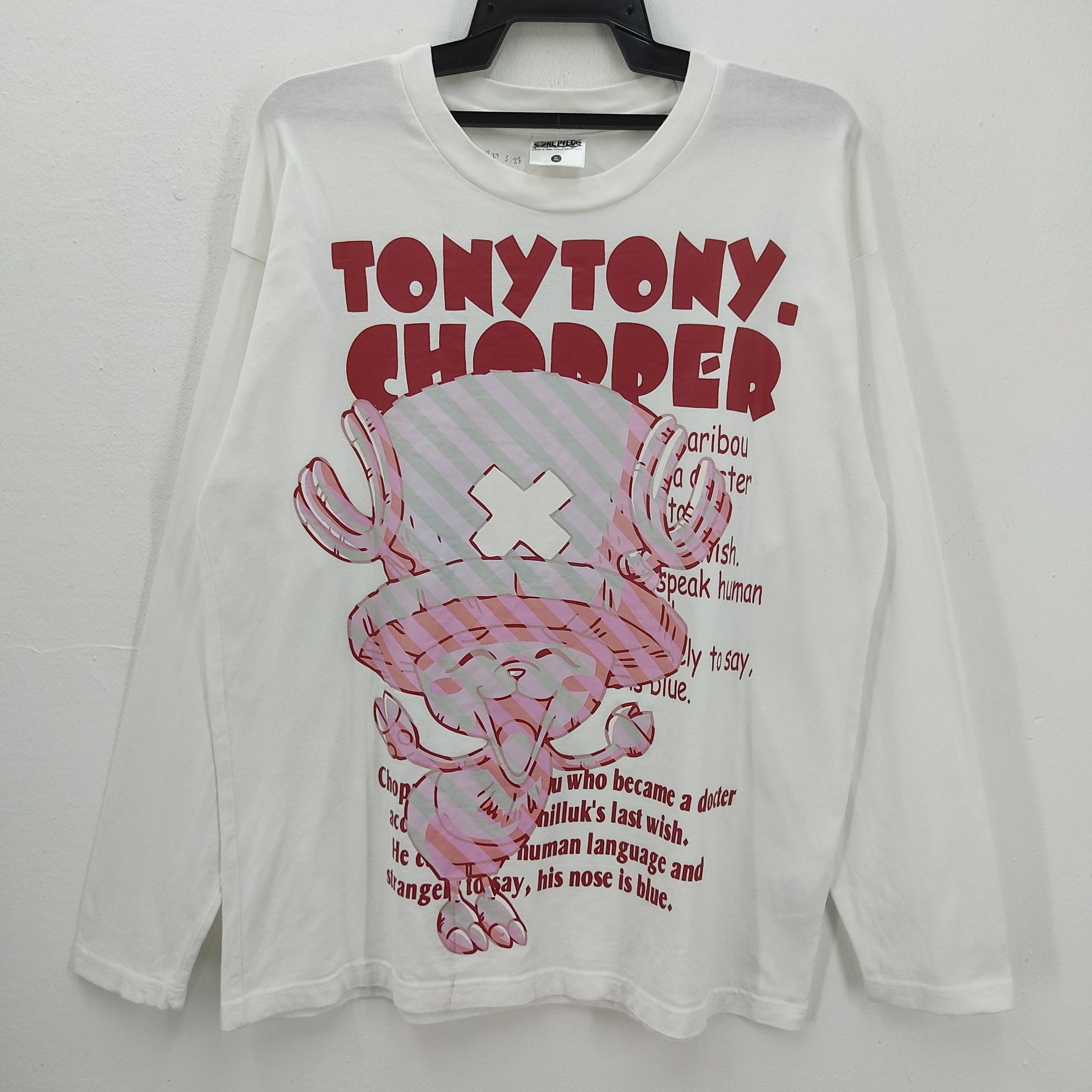 Anime Anime One Piece Tony Tony Chopper Long Sleeve T-Shirt Size US XL / EU 56 / 4 - 1 Thumbnail
