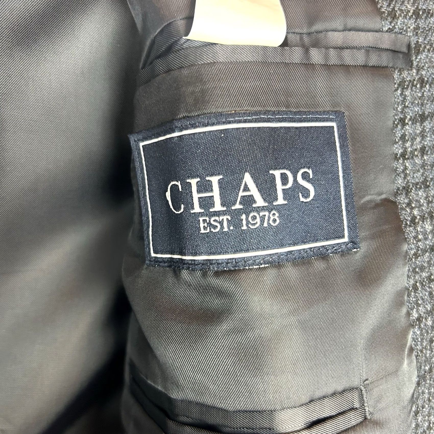 Chaps Chaps Sport Coat Mens 42 Blue Wool Plaid Blazer Single-Breasted Two-Button Notch Lapel Long Size 42R - 3 Thumbnail