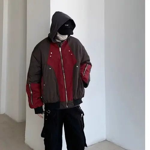 Other Hayakawa x Misac Red Patchwork Bomber Jacket Size US L / EU 52-54 / 3 - 7 Thumbnail