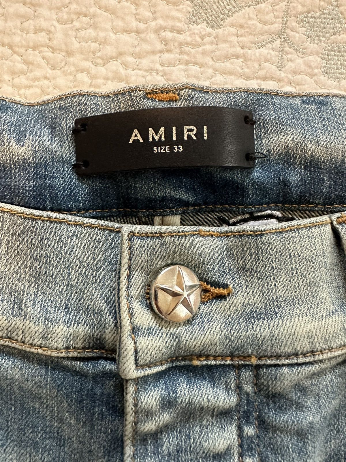 Amiri AMIRI Blue Chemist Straight Jeans 33 Size US 33 - 4 Thumbnail