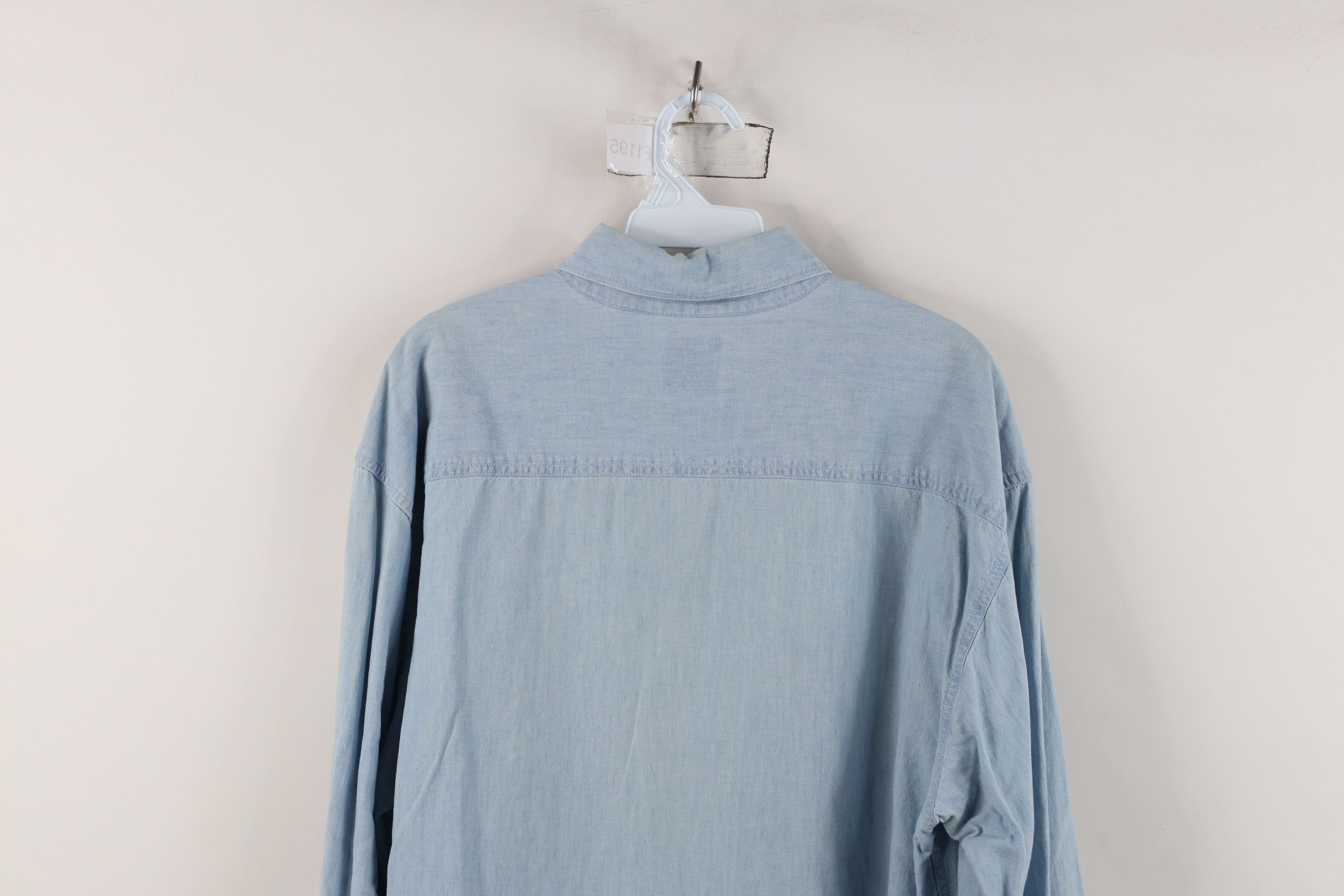 Gap Vintage 90s Gap Denim Jean Collared Button Down Shirt Blue Size US M / EU 48-50 / 2 - 12 Thumbnail