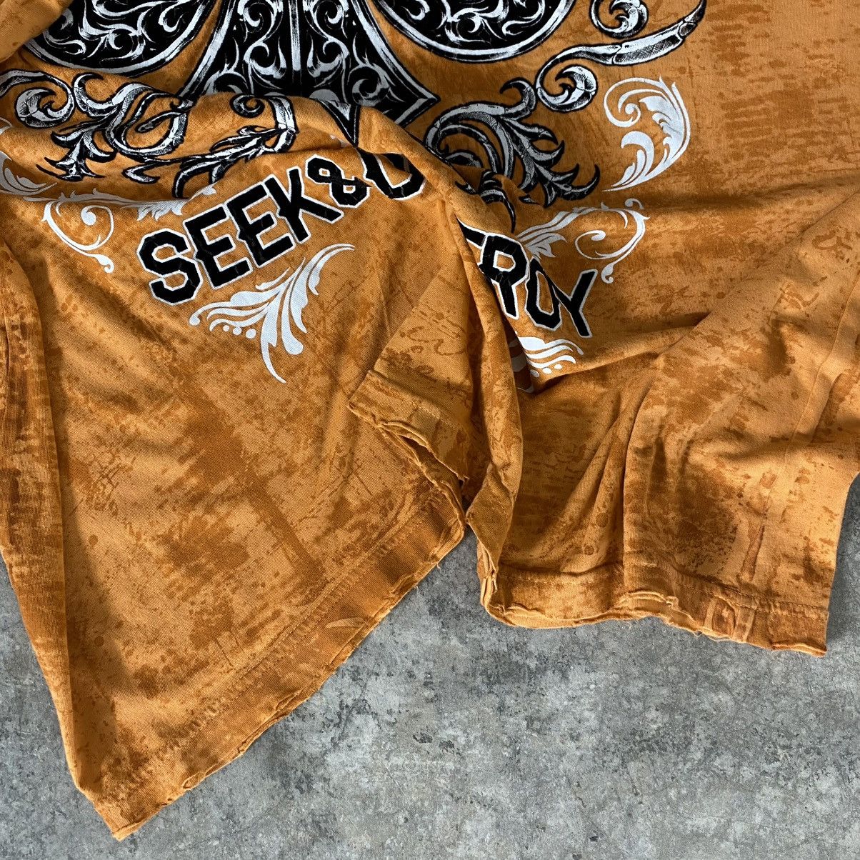 Affliction Vintage Y2K Affliction Seek & Destroy Dagger Distressed Tee Size US XXL / EU 58 / 5 - 10 Thumbnail