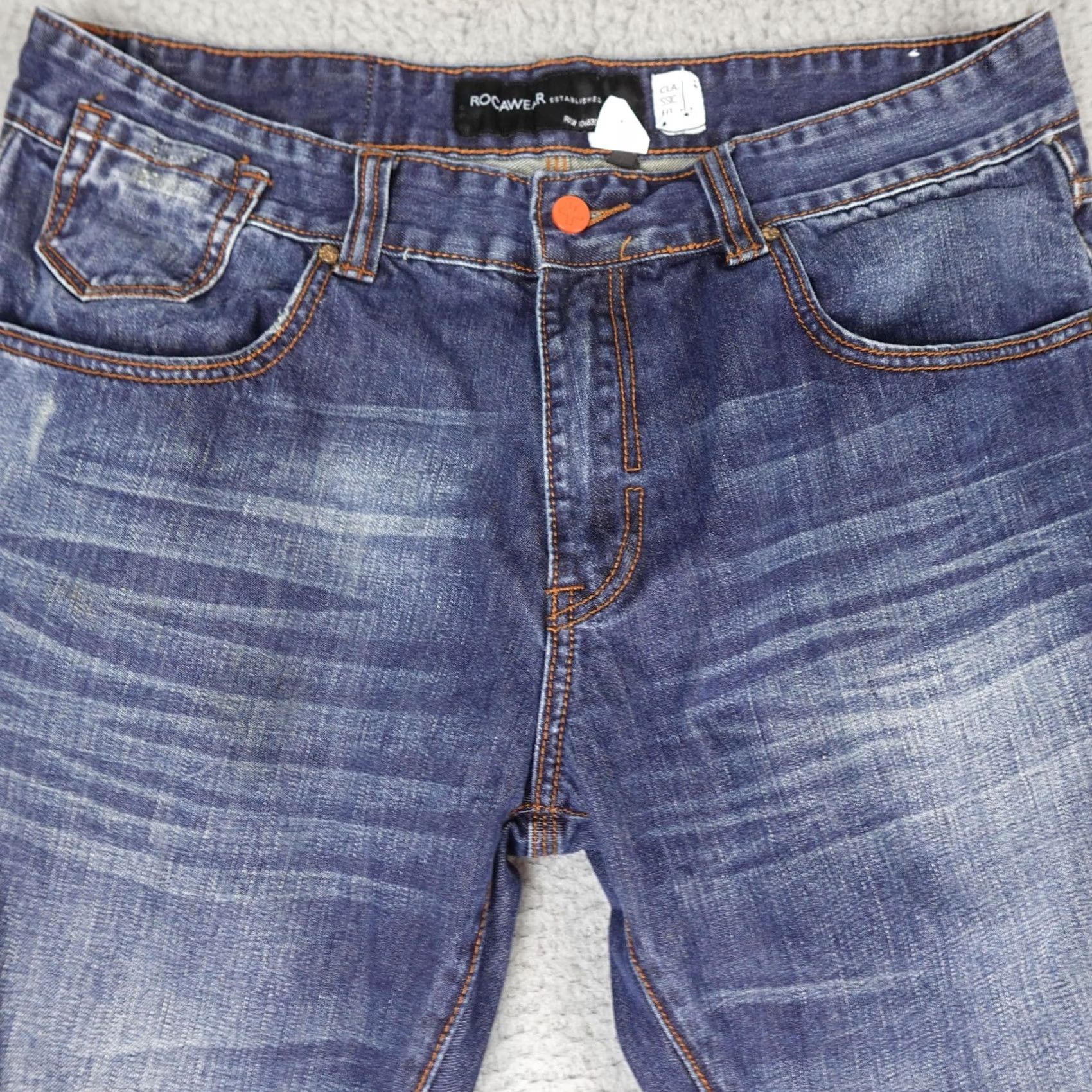 Rocawear Rocawear Jeans Mens 36x32 Blue Classic Fit Distressed Denim Relaxed Hip Hop Y2K Size US 36 / EU 52 - 6 Thumbnail