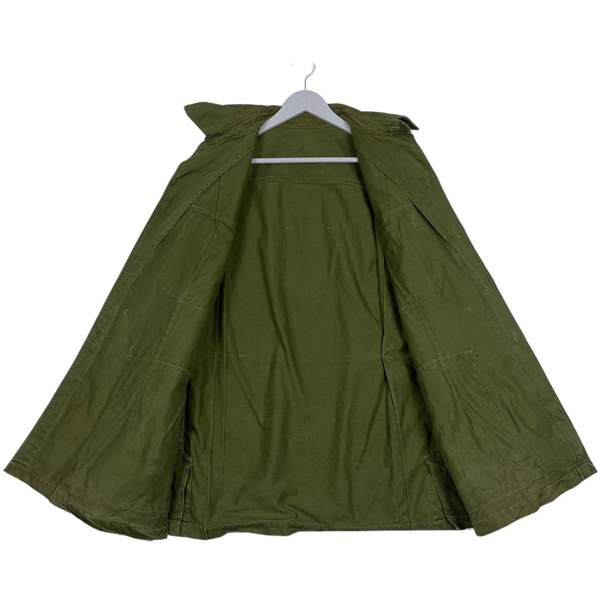 Vintage 💥70s OG ARMY BUTTON FIELD JACKET SHIRT Size US L / EU 52-54 / 3 - 10 Thumbnail