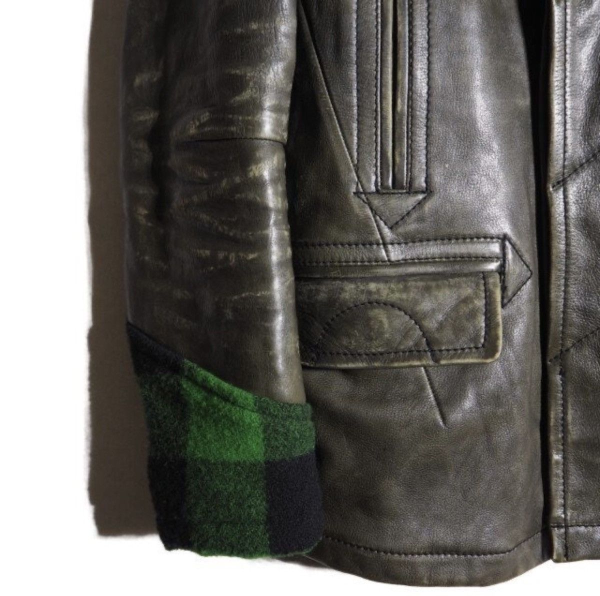 Number (N)ine Number (N)ine Fall/Winter 2008 Leather & Wool Blend Jacket Size US M / EU 48-50 / 2 - 6 Thumbnail