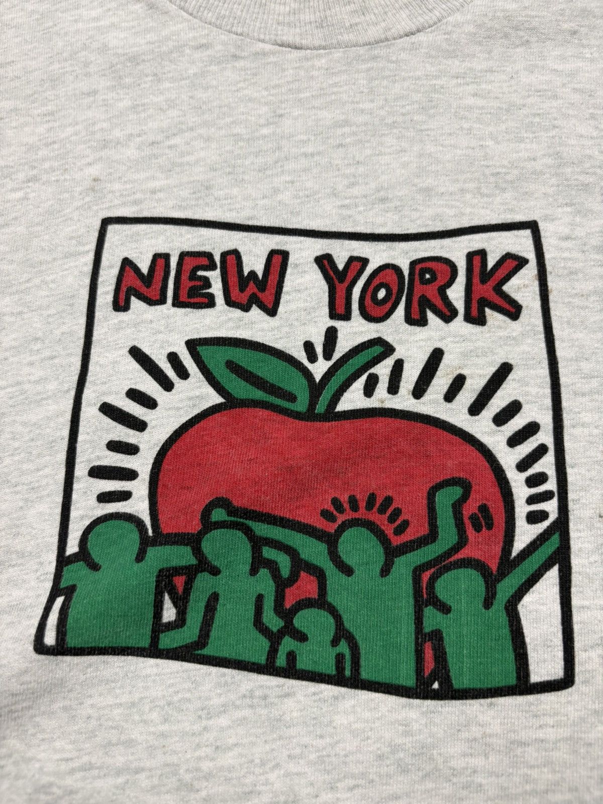 Keith Haring Vintage 80s Keith Haring New York Apple Pop Shop Art Tee XL Size US XL / EU 56 / 4 - 6 Thumbnail