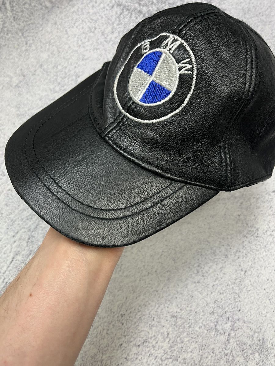 Vintage Vintage BMW Leather Racing Cap Hat Moto 90’s Grand Prix Y2k Size ONE SIZE - 5 Thumbnail