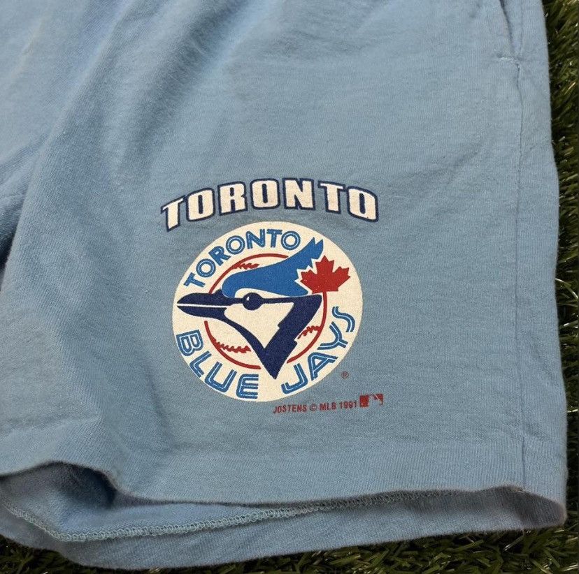 MLB × Vintage VINTAGE TORONTO BLUE JAYS MLB BASEBALL SHORTS Size US 32 / EU 48 - 2 Thumbnail