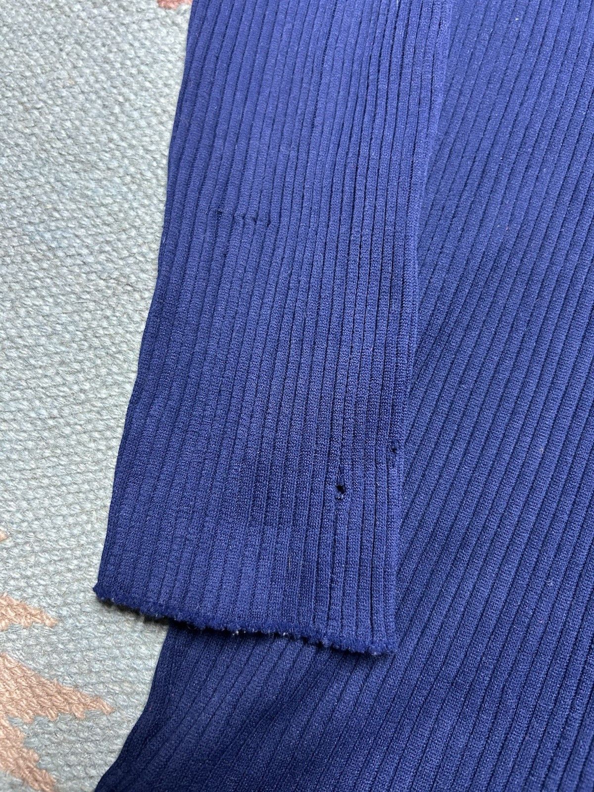 Vintage Vintage 1970s henley t shirt ribbed navy blue women’s S/M Size US M / EU 48-50 / 2 - 2 Thumbnail