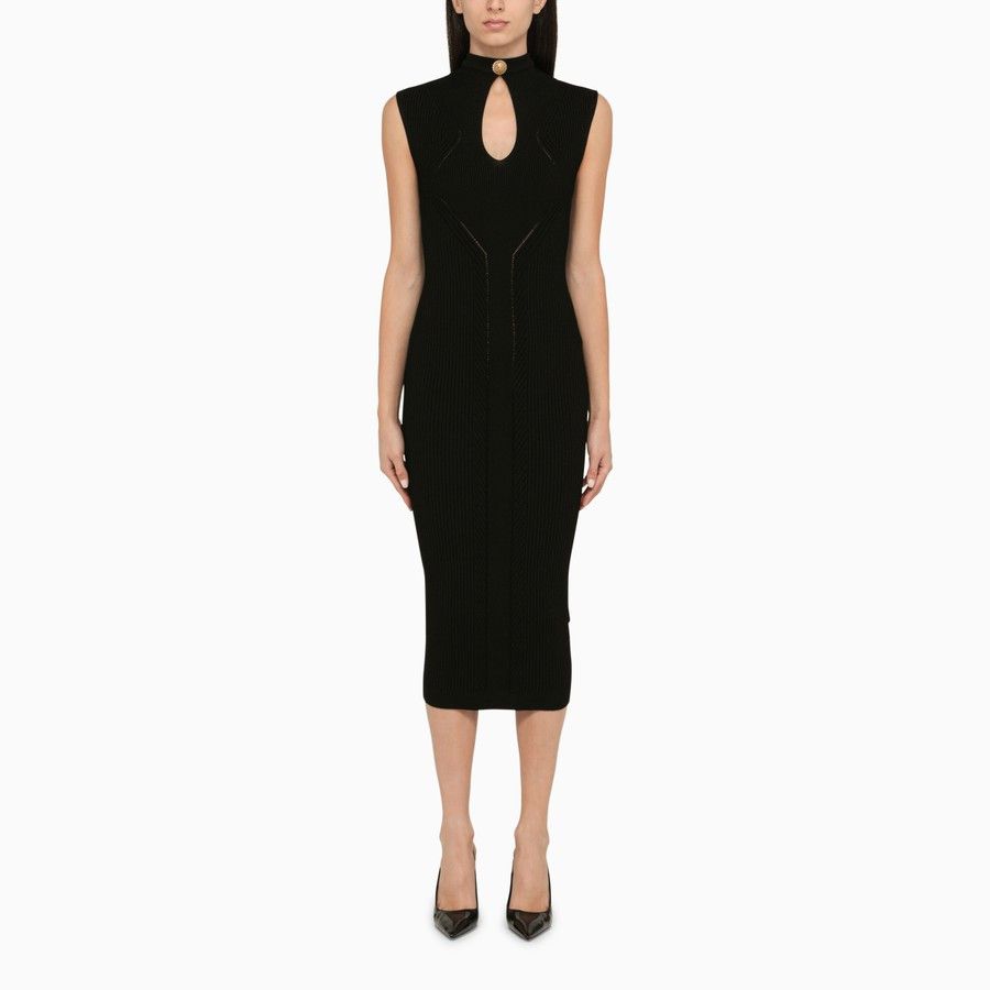 image of Balmain O1D2Blof0124 Long Dress In Black, Women's (Size XS)