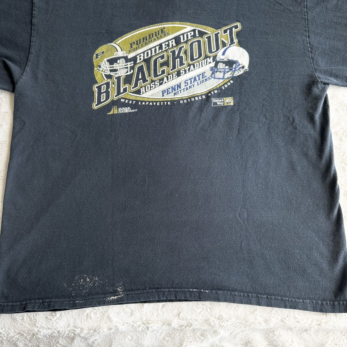 Other Purdue Football Shirt Tee Mens XL Blackout Game Penn State Size US XL / EU 56 / 4 - 6 Thumbnail